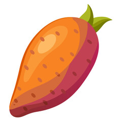 Sweet Potato Vegetable Vector Illustration, Cartoon, Clipart, and Line Art Design,  Sweet potato vegetable vector illustration, clipart, and line art design on a white background.