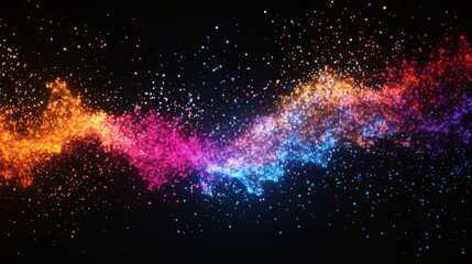 Naklejka premium Abstract Colorful Particle Design - Vibrant Geometric Shapes