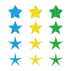 Set Of Stars Vector Design.