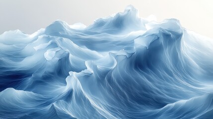 Abstract icy landscape, swirling waves, background gradient, winter scene, website banner