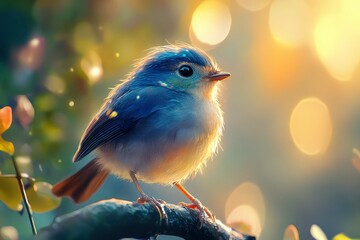 Obraz premium Detailed bird with baroque-style light and shadows