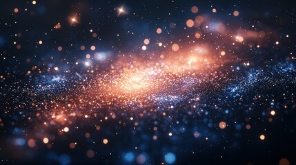 Fototapeta premium Cosmic Nebula, glowing dust, deep space, abstract background