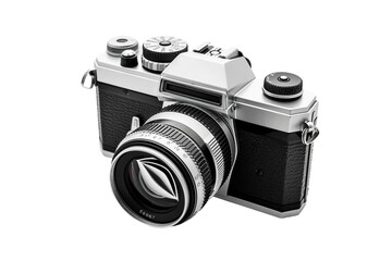Fototapeta premium Modern digital camera combined with vintage film body