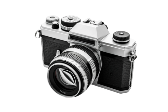 Modern digital camera combined with vintage film body