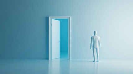 Obraz premium Exploring the Path Ahead: A Minimalist View of Possibility