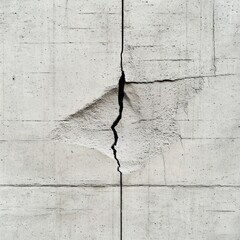 Cracked Concrete Wall Splitting