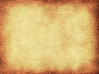 Obraz premium Old paper background featuring vintage yellow and brown burnt textures with high-resolution parchment template perfect for creative and artistic projects