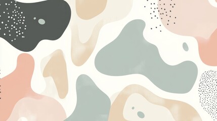 Abstract Shapes in Soft Pastel Tones - A Modern Graphic Design