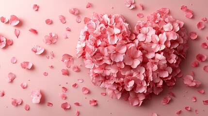 Obraz premium Air Balloons of heart shaped foil on pastel pink background. Love concept. Holiday celebration. Valentine's Day or wedding bachelorette party decoration. Metallic balloon