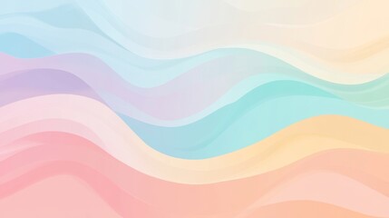 Fototapeta premium Pastel Wave Background Design - Abstract Art