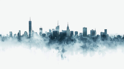 Fototapeta premium Skyline of City from Afar