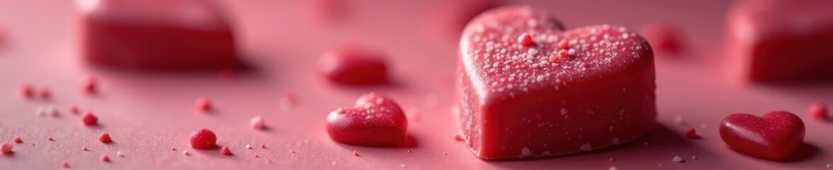 Close-up of a delicate chocolate heart-shaped candy , confection, sweets, treat