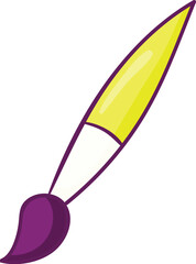 A Painting Brush Vector Or Color Illustration Clipart

