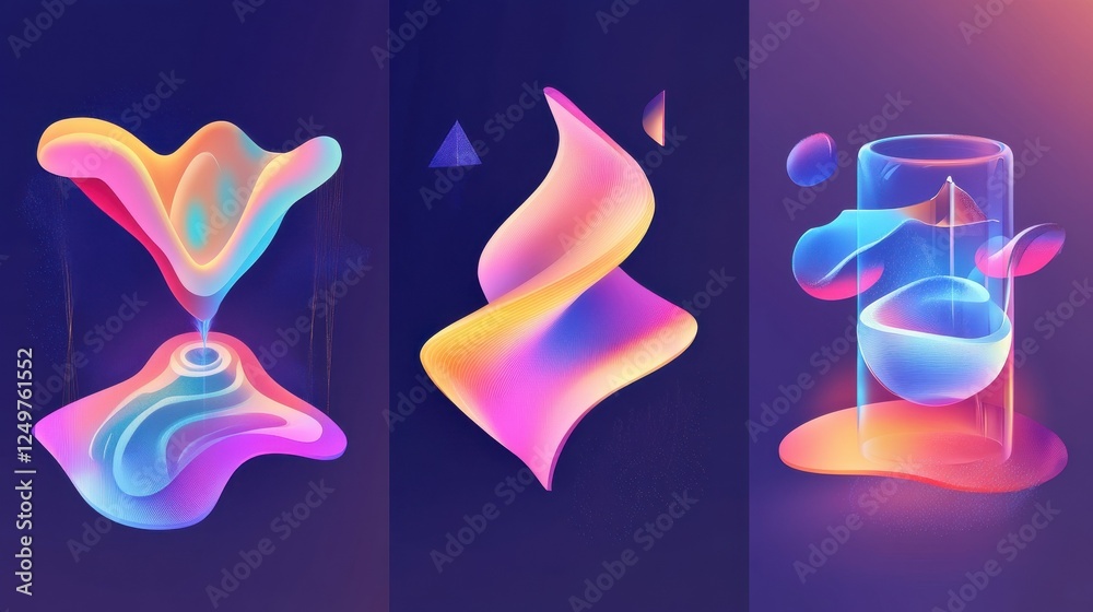 Poster it project delivery abstract concept vector illustration set. agile project management, planning and