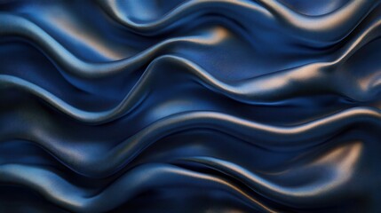 Blue silk waves background texture