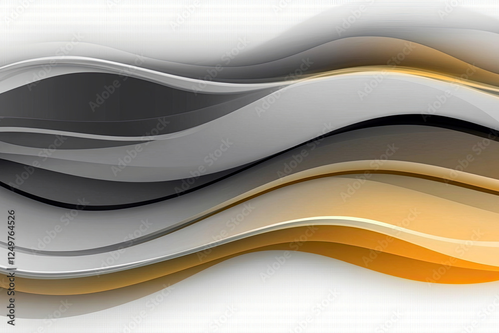 Poster Elegant Wave Design Flows Across a Minimalistic Gradient Background for Serene Visual Appeal