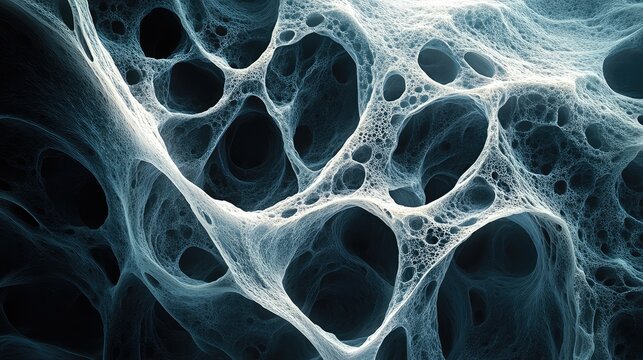 SEM Image of Carbon Nanomaterial Surface Under Top Light: Nanoscale Texture and Morphology with Exceptional Clarity and Realism