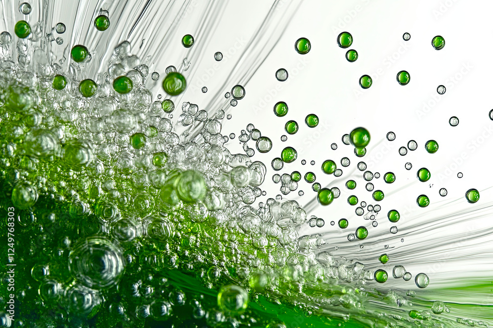 Aufkleber Stylized Abstract Representation of Tea Droplets Creating Intricate Patterns on a Blank Canvas