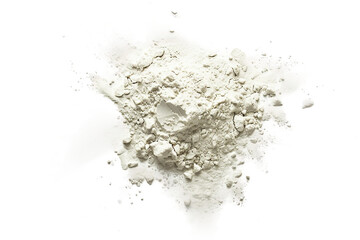 Obraz premium White powder heap isolated on solid background