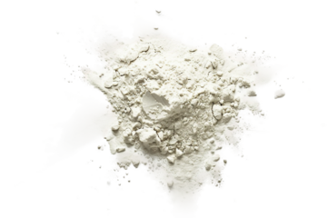 White powder heap isolated on solid background