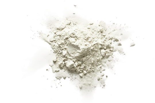 White powder heap isolated on solid background