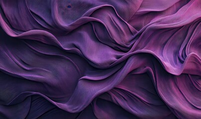 Obraz premium Wrinkled purple fabric with rich textures and subtle highlights, styled to create a dramatic and luxurious aesthetic