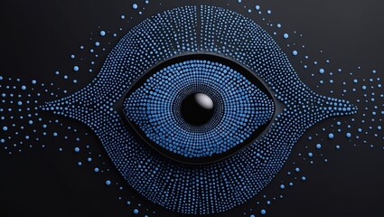 Futuristic abstract eye composition