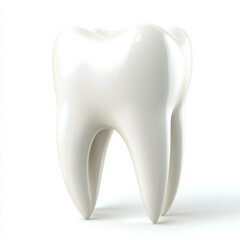 3d icon of tooth for dental health isolated on white background.