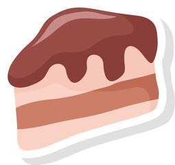 Chocolate Cake Slice with Frosting