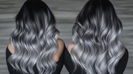 Fototapeta premium Mix from a dark gray to a light silver, creating a sleek and modern look