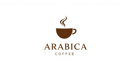Minimalist arabica coffee logo design