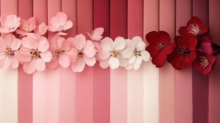 Obraz premium Blend from cherry red to blush pink, lovely for romantic themes