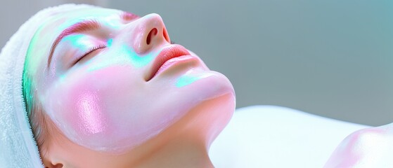 Fototapeta premium Pink Lipstick Close-Up on Lips, Cosmetics Makeover for Personal Care
