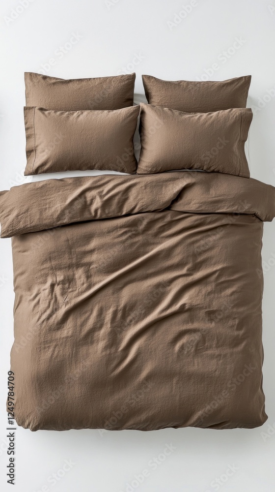 Aufkleber soft textures and rich brown tones create a warm and inviting atmosphere in this stylish flat lay, p