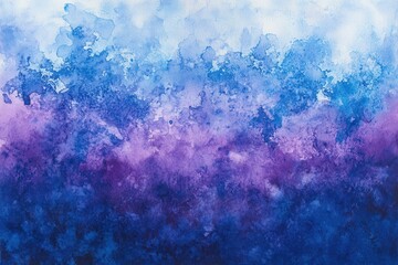 Fototapeta premium Captivating abstract watercolor art featuring a blend of blue and purple hues, creating a dreamy and textured aesthetic for creative projects