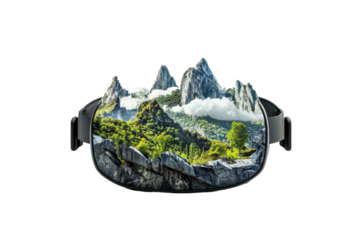 User Experiencing Immersive Digital World with Virtual Reality Headset