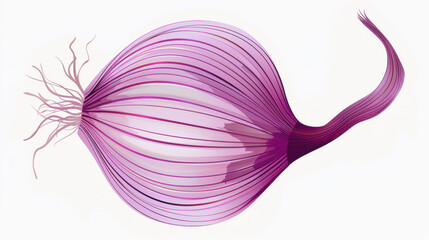 red onion on a white background