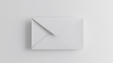 white envelope isolated on white background