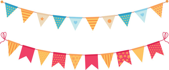 Colorful Bunting Flag Decoration Free Vector Download Free

