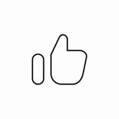 thumbs up post reaction icon sign vector