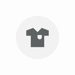 v neck pocket shirt icon sign vector