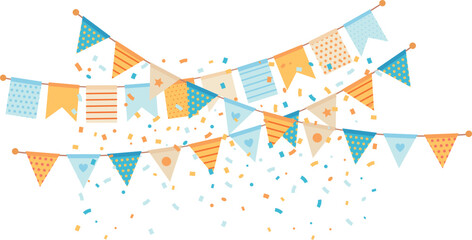 Party Flags and Bunting Illustration
