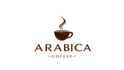 Minimalist arabica coffee logo design