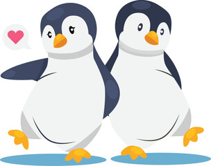 Adorable Dancing Penguin Couple

