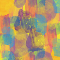 Colorful abstract background featuring vibrant mixed media paintstrokes and textured