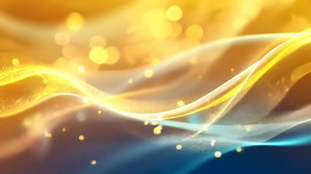 Abstract Colorful Background with Bokeh Lights and Waves