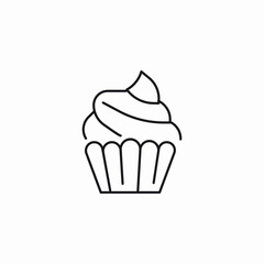 bake cupcake icon sign vector