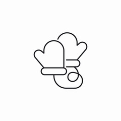 gloves connected icon sign vector