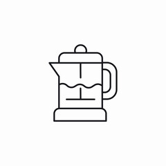 press coffee icon sign vector