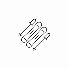 skier equipment icon sign vector